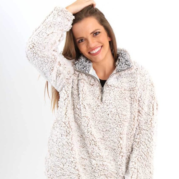 Thread & Supply Tops - Thread and Supply Fuzzy Quarter Zip Sweater